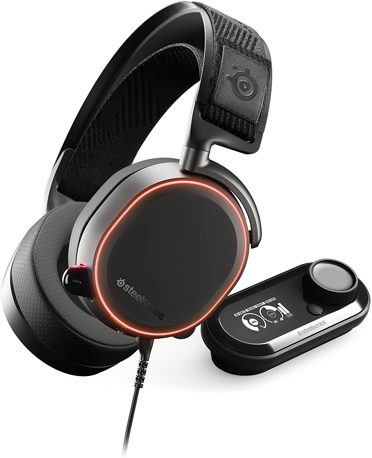 אוזניות גימינג Arctis Pro + GameDAC White Steelseries צבע שחור