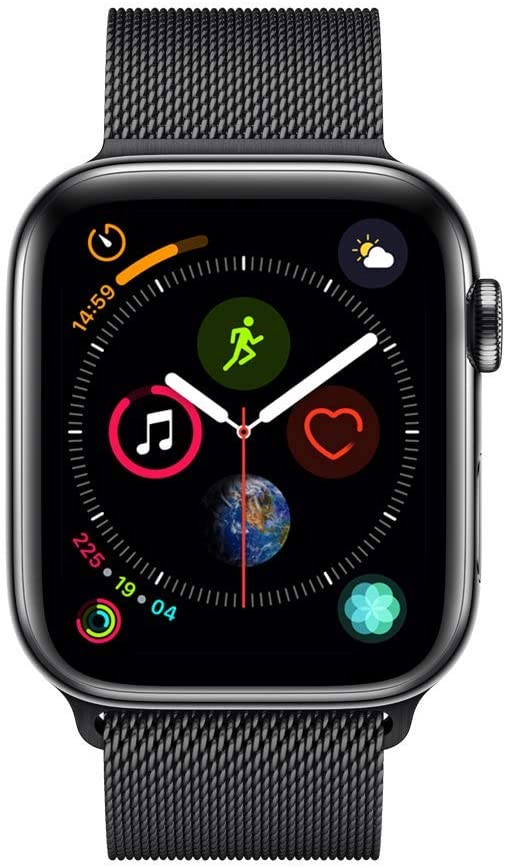 שעון חכם Apple Watch Series 4 44mm Stainless Milanese Loop (GPS + CEL)