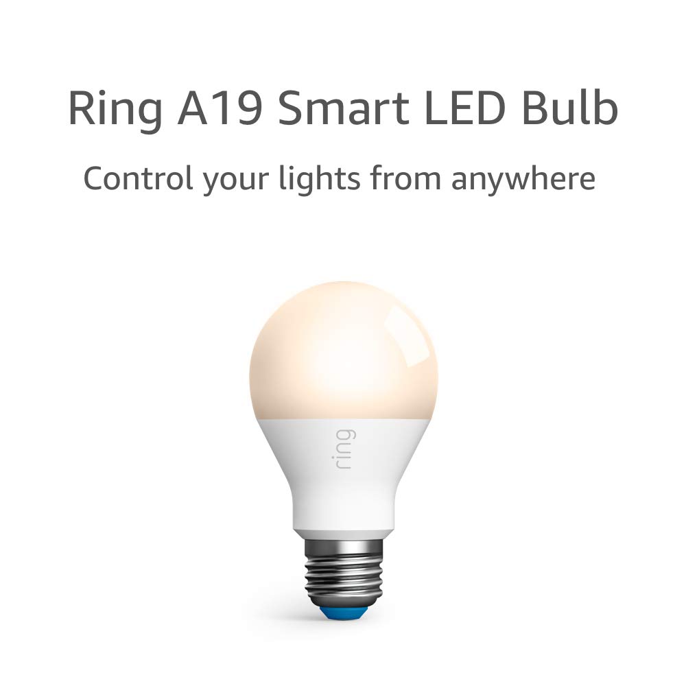נורה Ring A19 Smart LED Bulb, White (Bridge Required) חכמה
