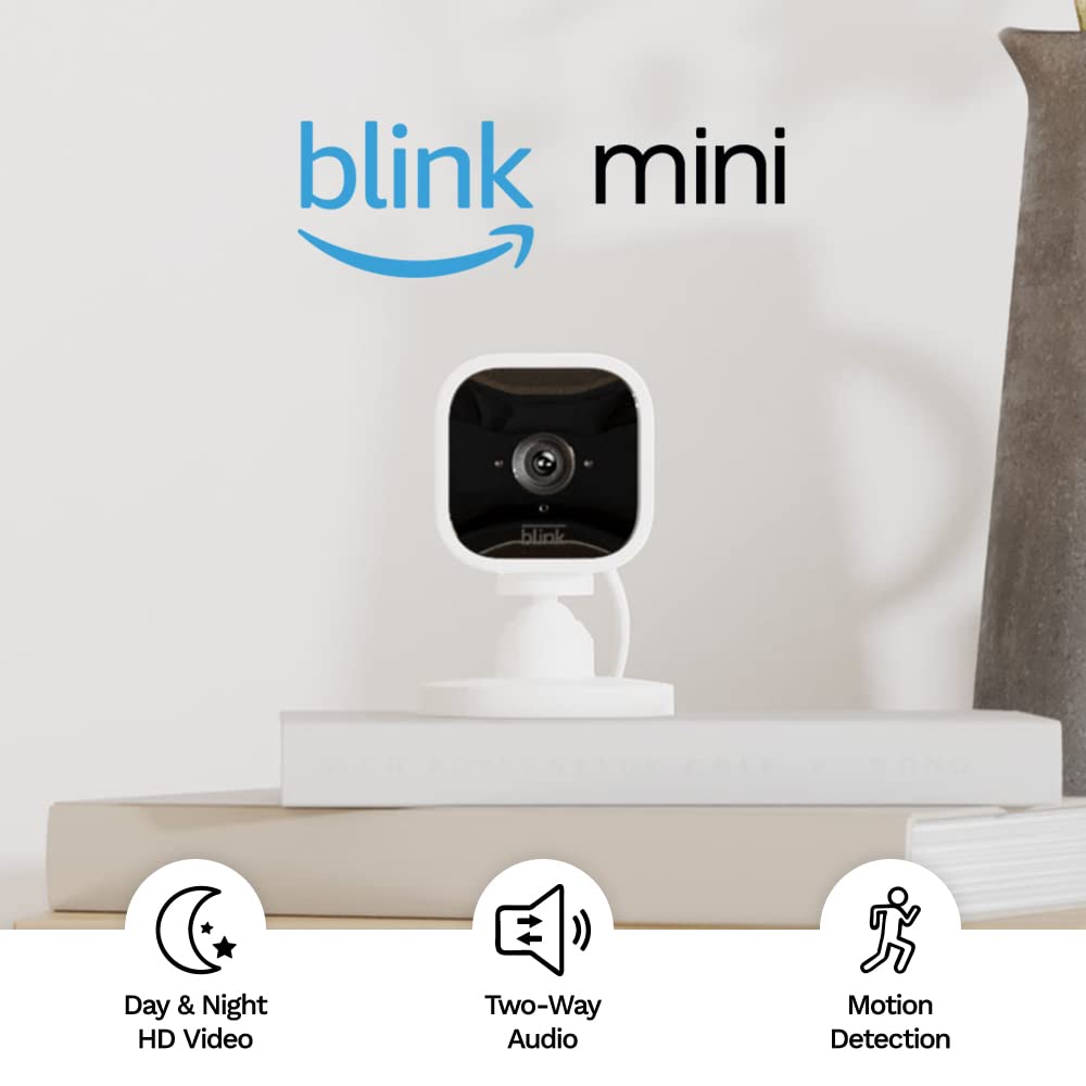 מצלמת אבטחה Amazon Blink Mini Indoor 1080p Wi-Fi Security Camera חוטית – 1 יחידה