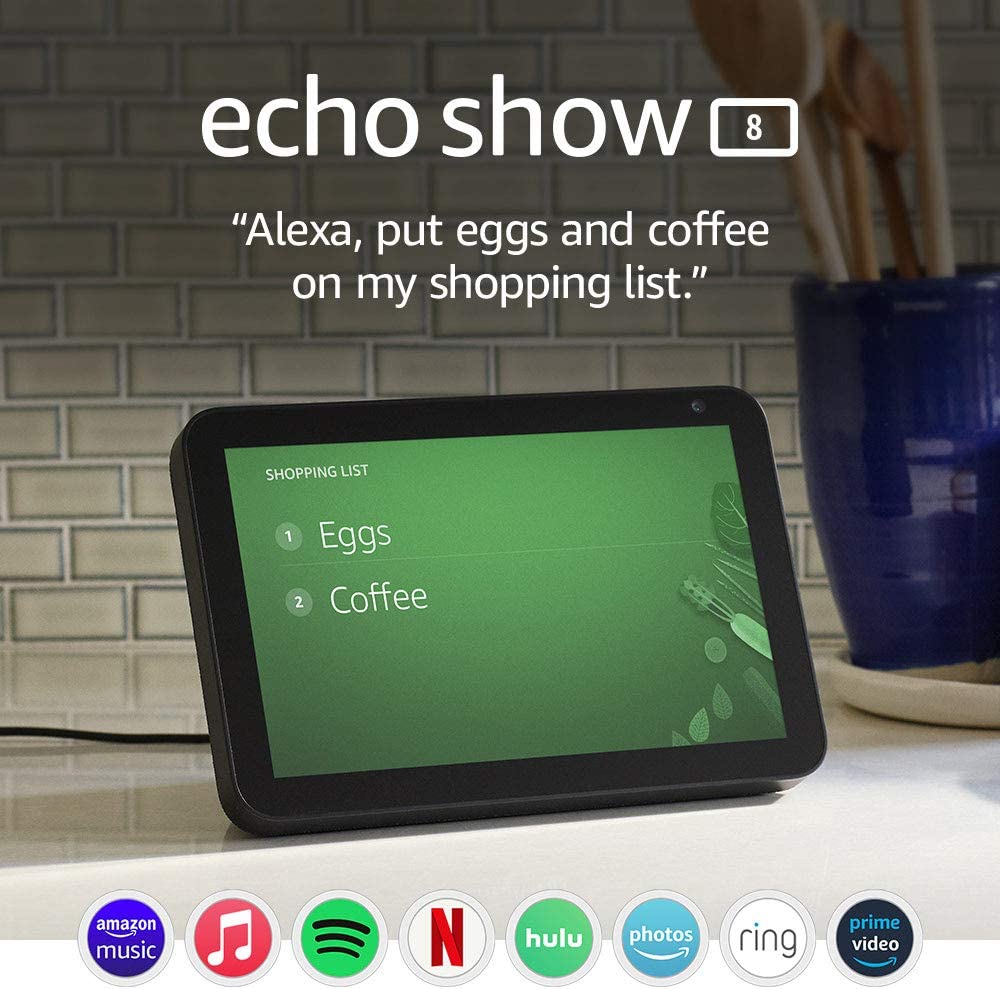 Amazon Echo Show 8 (1st Gen) 2019 – רמקול חכם לבן