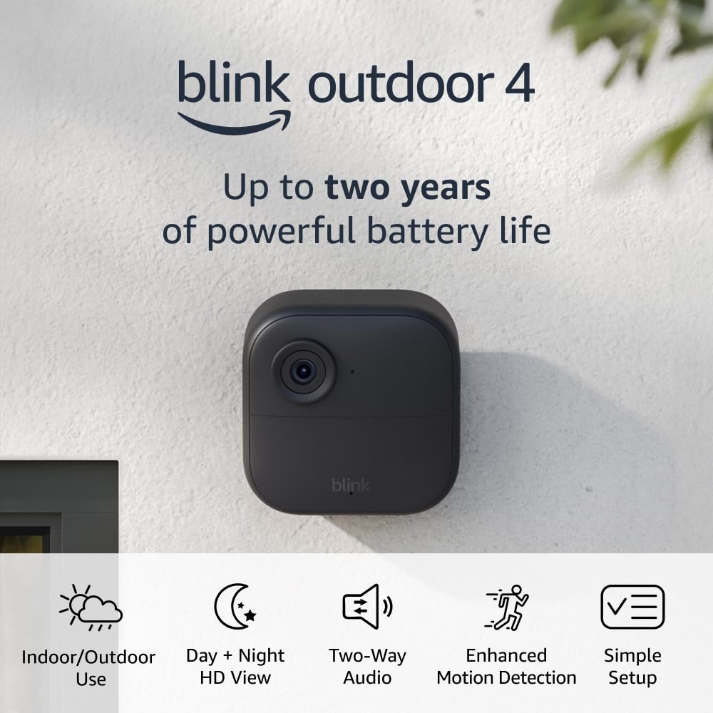 מצלמת אבטחה אלחוטיות Amazon Blink Outdoor 4 Camera System דור 4 – חמש מצלמות חוץ
