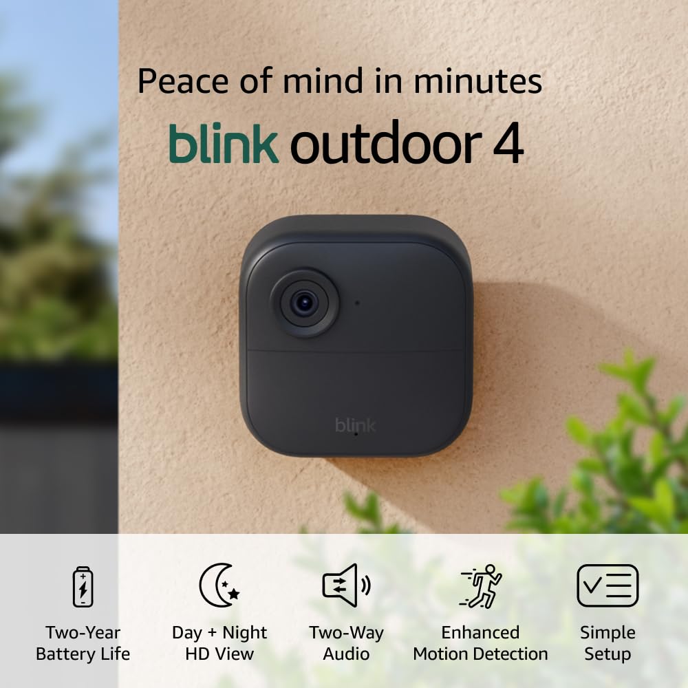 מצלמת אבטחה אלחוטיות Amazon Blink Outdoor 4 Camera System דור 4 – מצלמה אחת