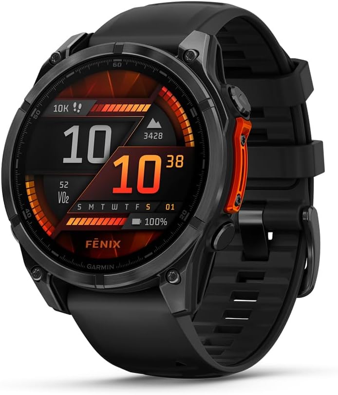 ‏שעון ספורט Garmin Fenix 8 Amoled Sapphire Titanium 47mm 010-02904-21 גרמין